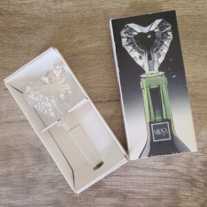 🍷MIKASA Venus Heart Shaped Lead Austrian Crystal Bottle Wine Stopper